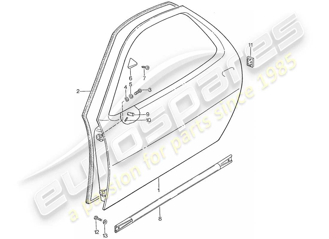 a part diagram from the porsche 1991 (928) parts catalogue