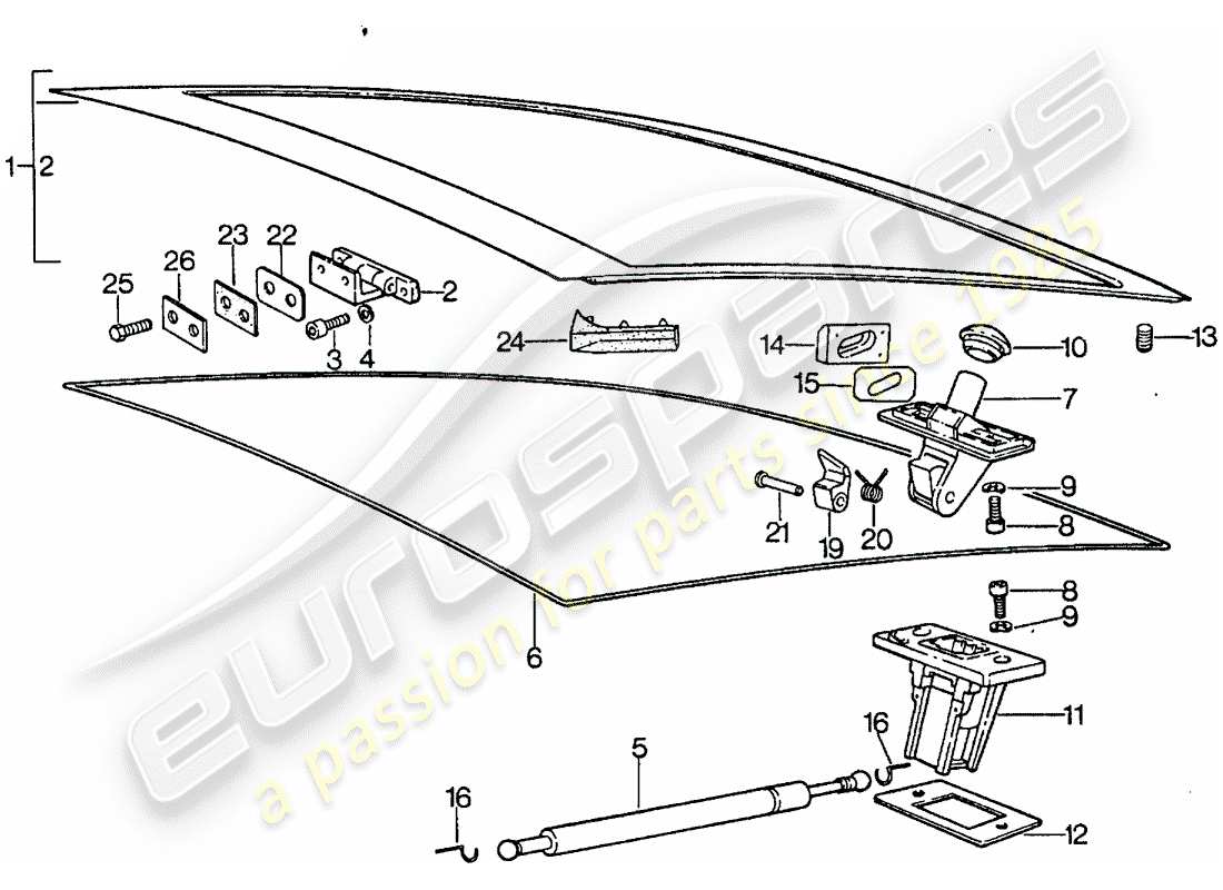 a part diagram from the porsche 928 parts catalogue