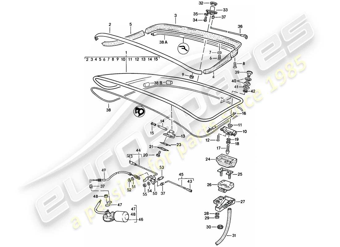 a part diagram from the porsche 1984 (944) parts catalogue