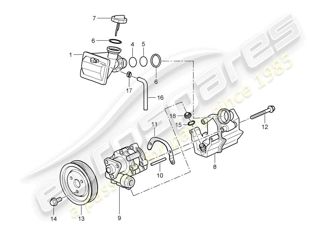 a part diagram from the porsche 2006 (987 cayman) parts catalogue
