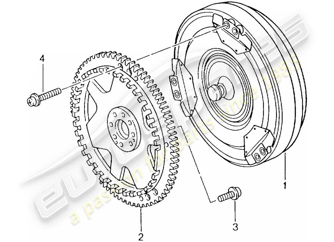 a part diagram from the porsche 2000 (996) parts catalogue