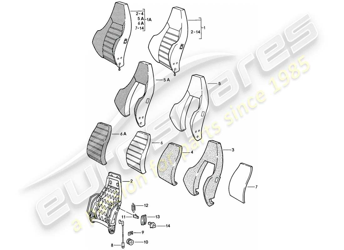 a part diagram from the porsche 928 parts catalogue