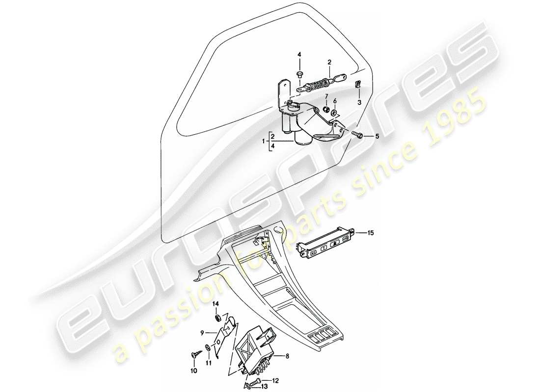 a part diagram from the porsche 1984 (928) parts catalogue