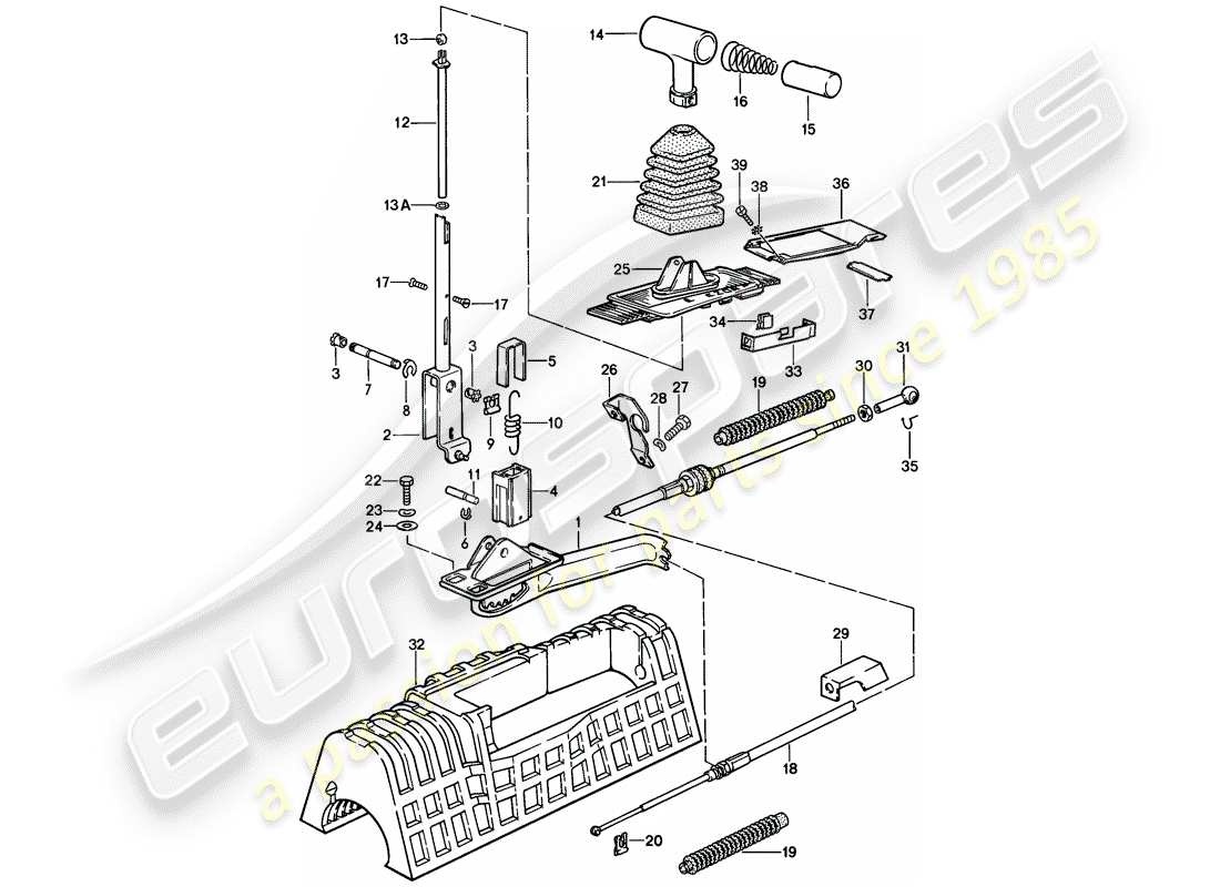 a part diagram from the porsche 1982 (928) parts catalogue