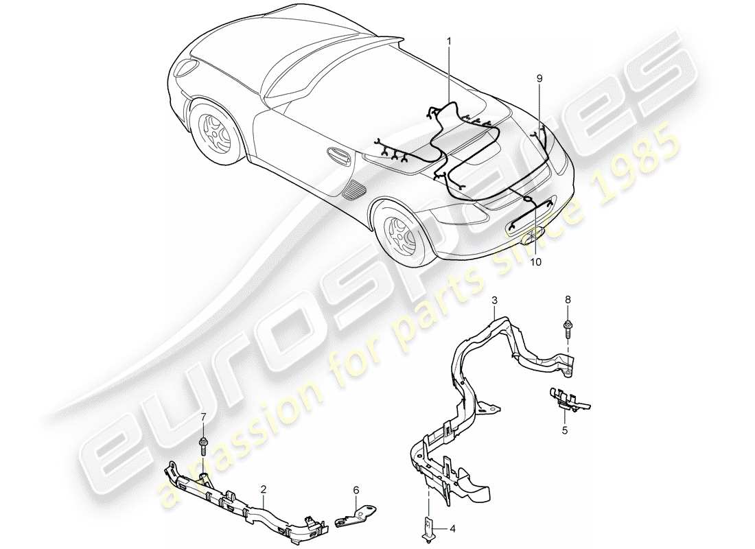 a part diagram from the porsche 2006 (987 boxster) parts catalogue