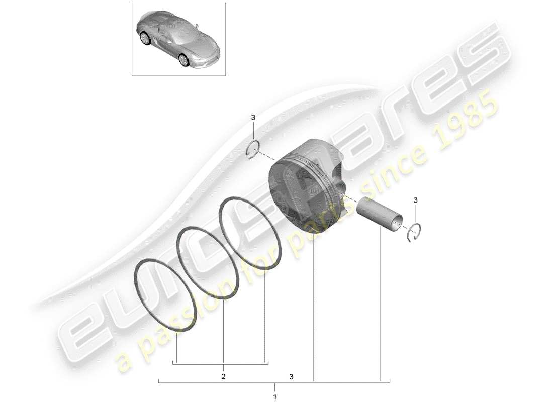 a part diagram from the porsche 2016 (981 boxster spyder) parts catalogue