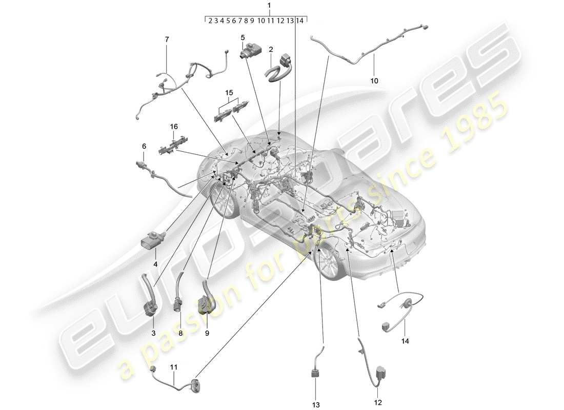 a part diagram from the porsche boxster parts catalogue