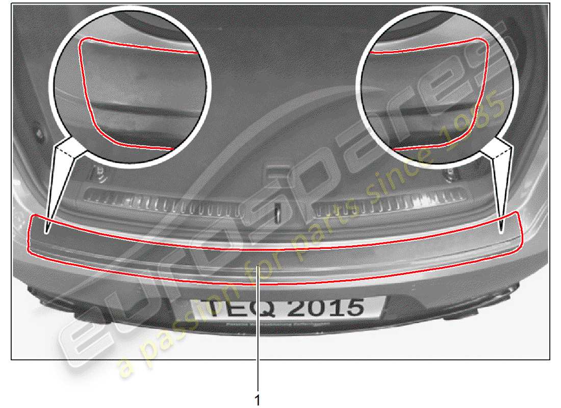 a part diagram from the porsche 2020 (tequipment macan) parts catalogue