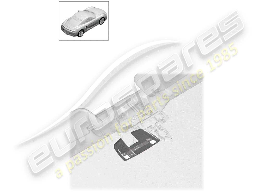 a part diagram from the porsche 2016 (981 cayman) parts catalogue