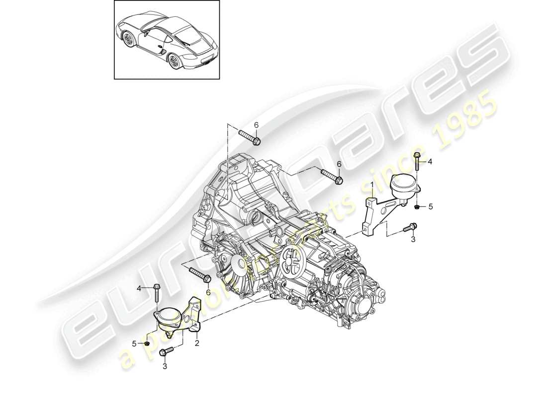 a part diagram from the porsche 2011 (987 cayman) parts catalogue
