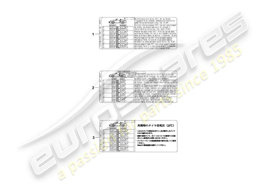 VIEW PARTS DIAGRAMS FROM THE PORSCHE CAYMAN PARTS CATALOGUE a part diagram from the porsche cayman parts catalogue