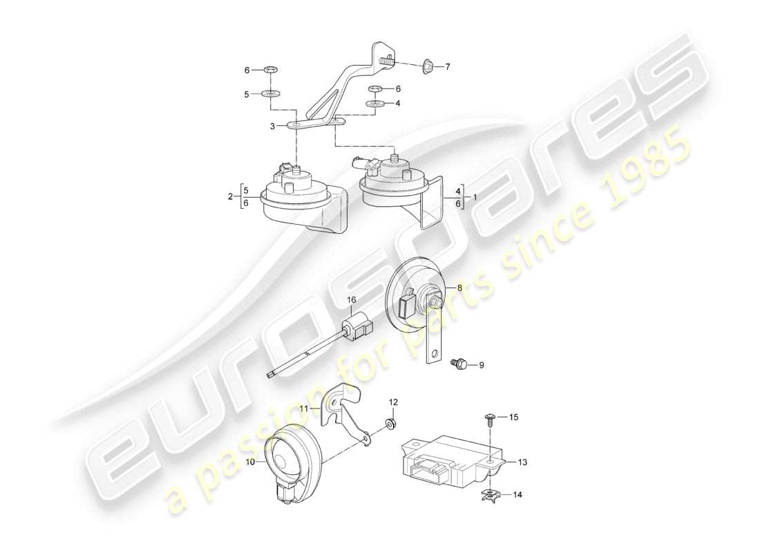a part diagram from the porsche 2008 (987 cayman) parts catalogue