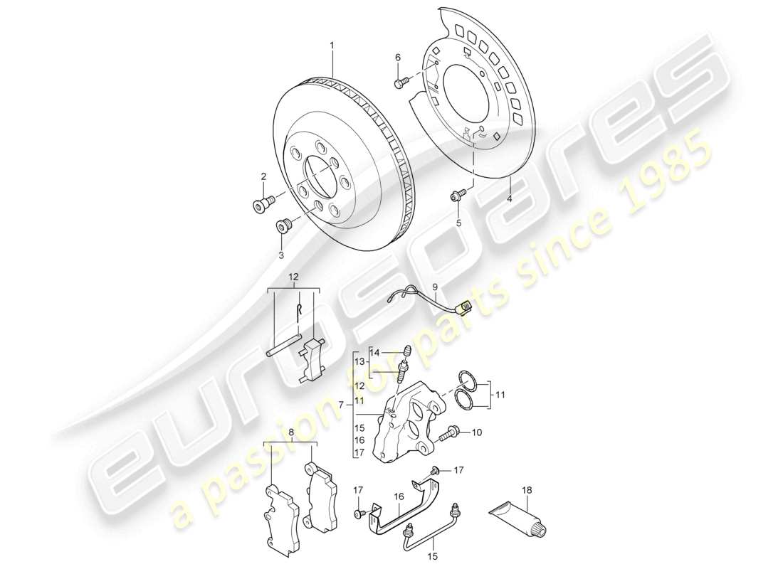 VIEW PARTS DIAGRAMS FROM THE PORSCHE CAYENNE PARTS CATALOGUE a part diagram from the porsche cayenne parts catalogue
