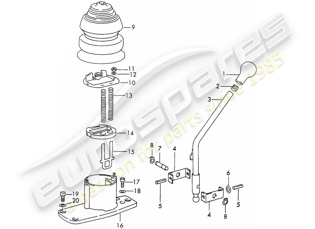 a part diagram from the porsche 1973 (911) parts catalogue