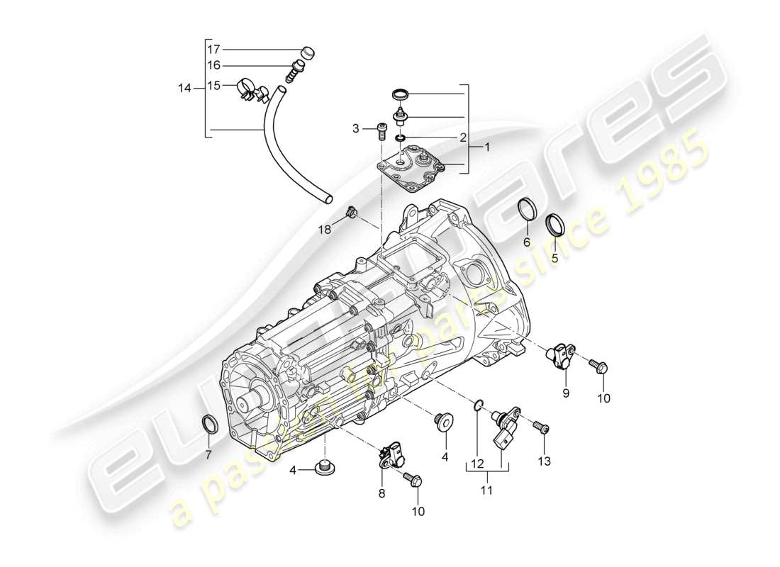 a part diagram from the porsche cayenne parts catalogue