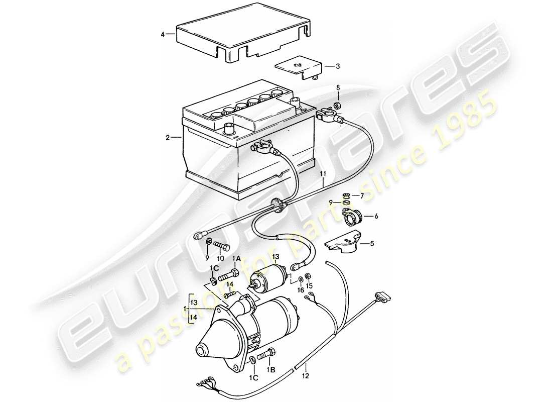 a part diagram from the porsche 944 parts catalogue