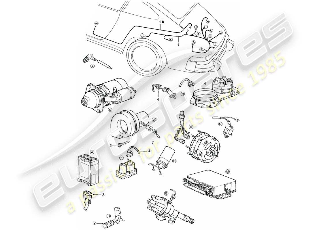 VIEW PARTS DIAGRAMS FROM THE PORSCHE 911 PARTS CATALOGUE a part diagram from the porsche 911 parts catalogue