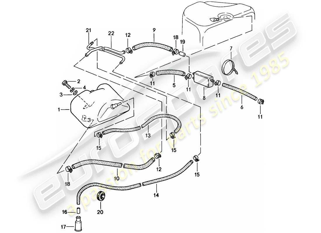 a part diagram from the porsche 1986 (911) parts catalogue
