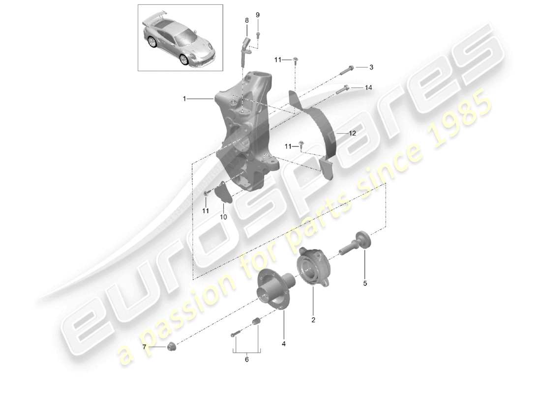 a part diagram from the porsche 991 parts catalogue