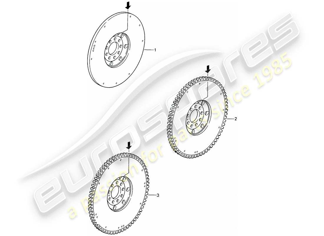 a part diagram from the porsche 1994 (refurbished and exchange catalogue) parts catalogue