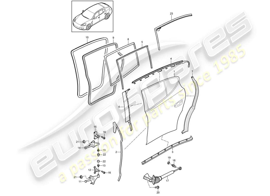 a part diagram from the porsche 2013 (panamera 970) parts catalogue
