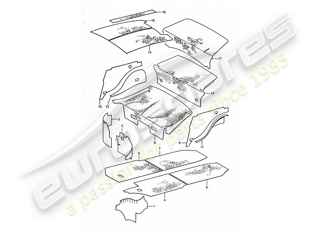 a part diagram from the porsche 1975 (911 turbo) parts catalogue