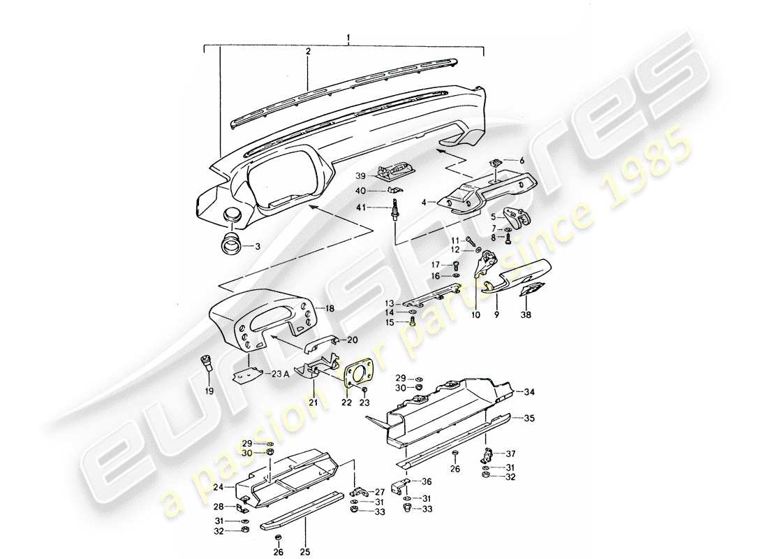 a part diagram from the porsche 1993 (928) parts catalogue