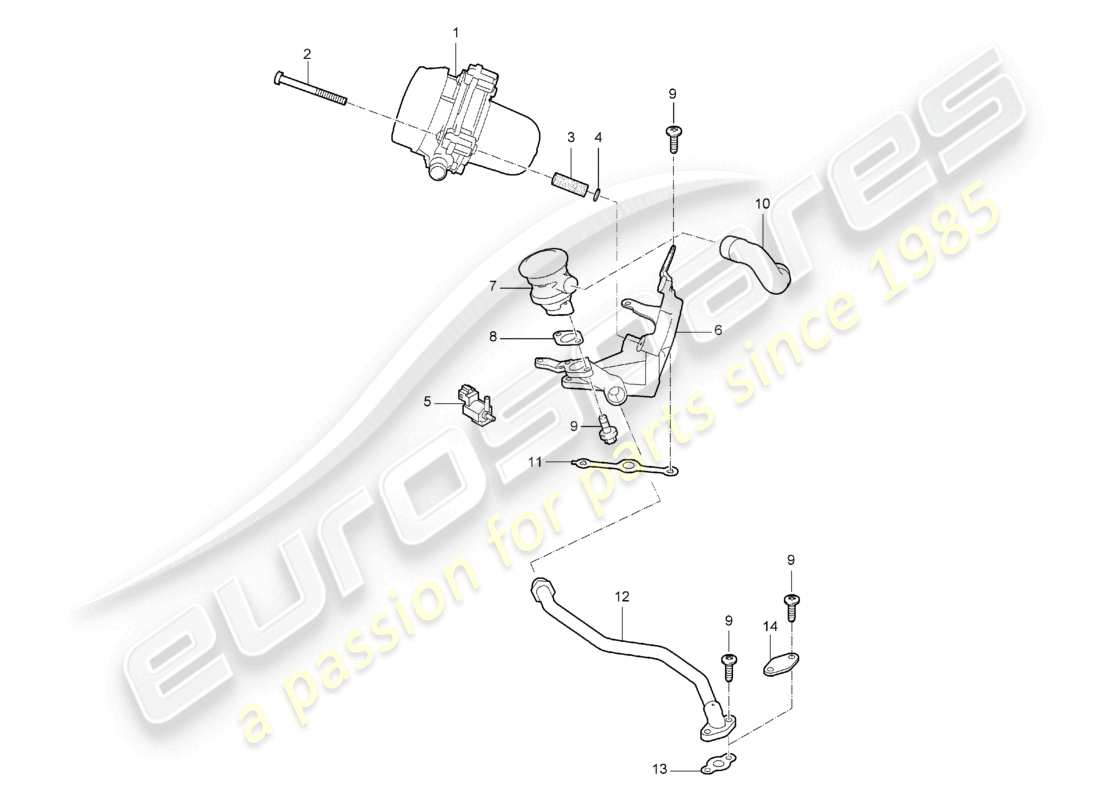a part diagram from the porsche 2008 (987 boxster) parts catalogue