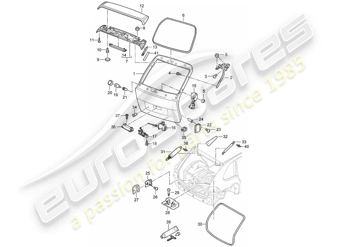 a part diagram from the porsche cayenne parts catalogue