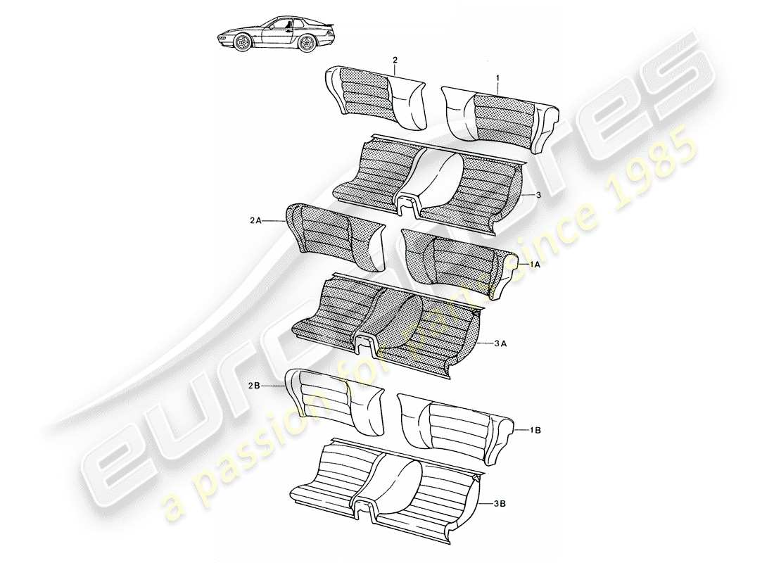 VIEW PARTS DIAGRAMS FROM THE PORSCHE ACCESSORIES AND TEQUIPMENT PARTS CATALOGUE a part diagram from the porsche accessories and tequipment parts catalogue