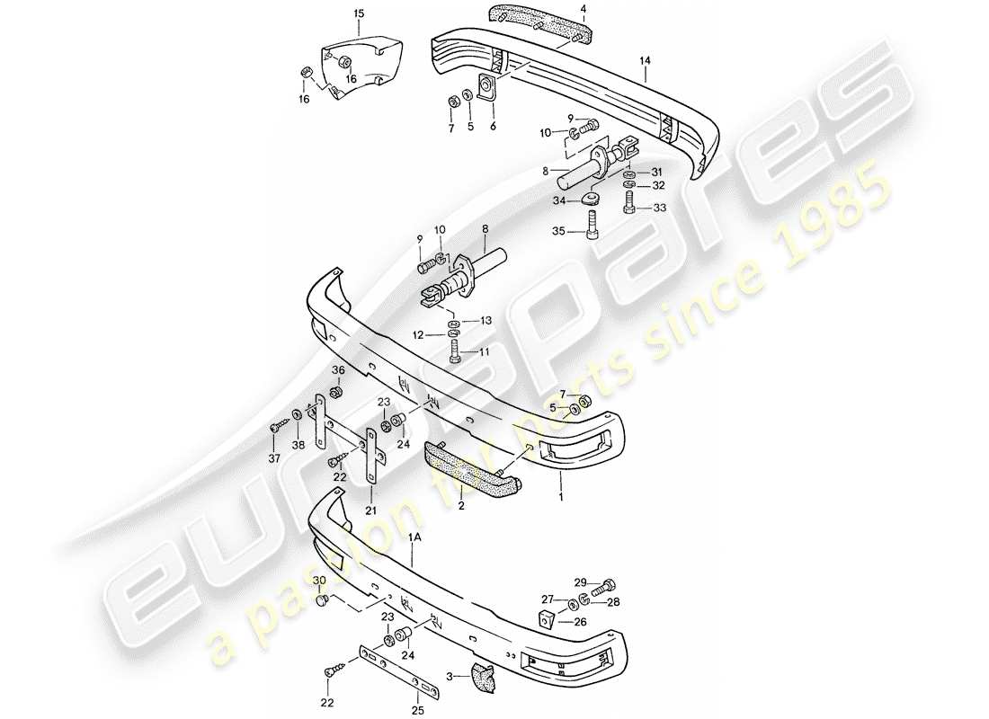 a part diagram from the porsche 1990 (944) parts catalogue