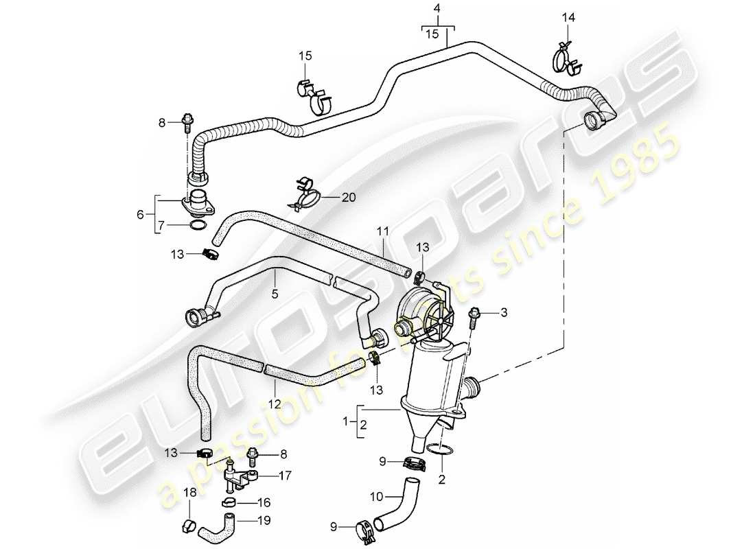 a part diagram from the porsche 997 parts catalogue