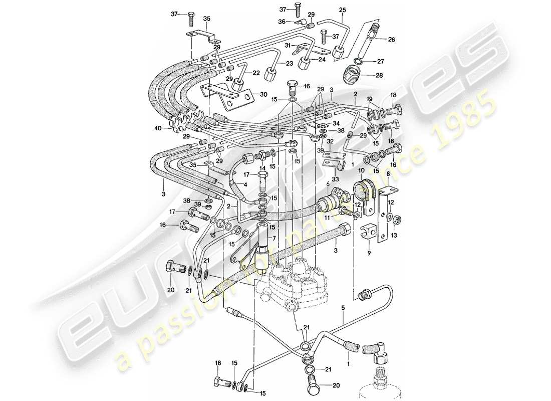 a part diagram from the porsche 1980 (924) parts catalogue