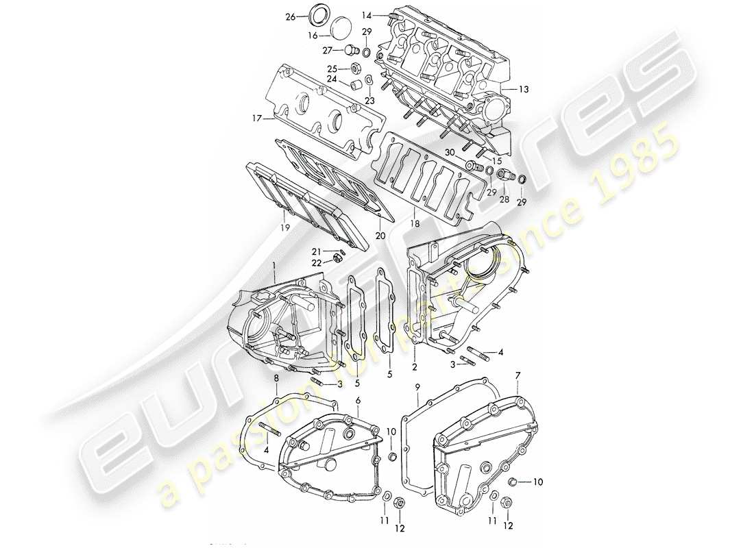 a part diagram from the porsche 1967 (911/912) parts catalogue