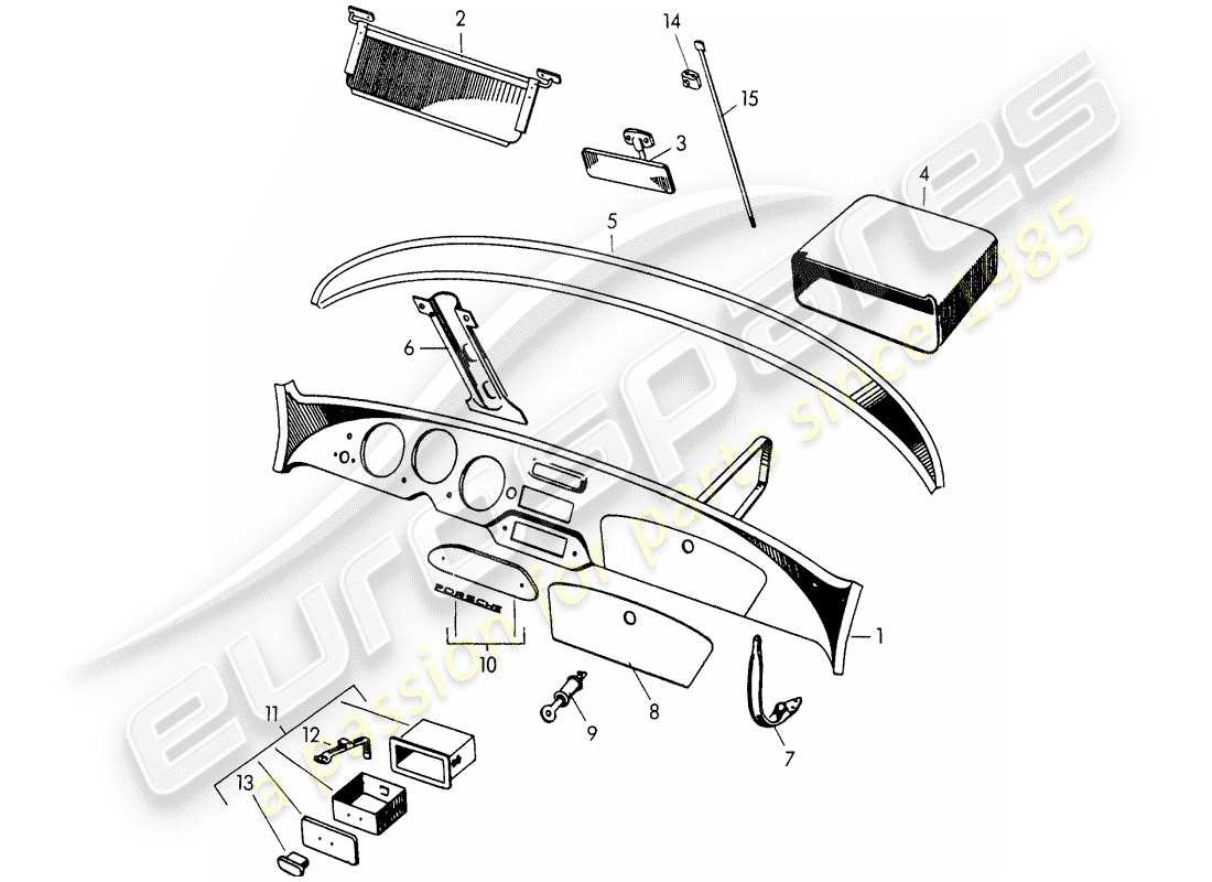 VIEW PARTS DIAGRAMS FROM THE PORSCHE 356 PARTS CATALOGUE a part diagram from the porsche 356 parts catalogue