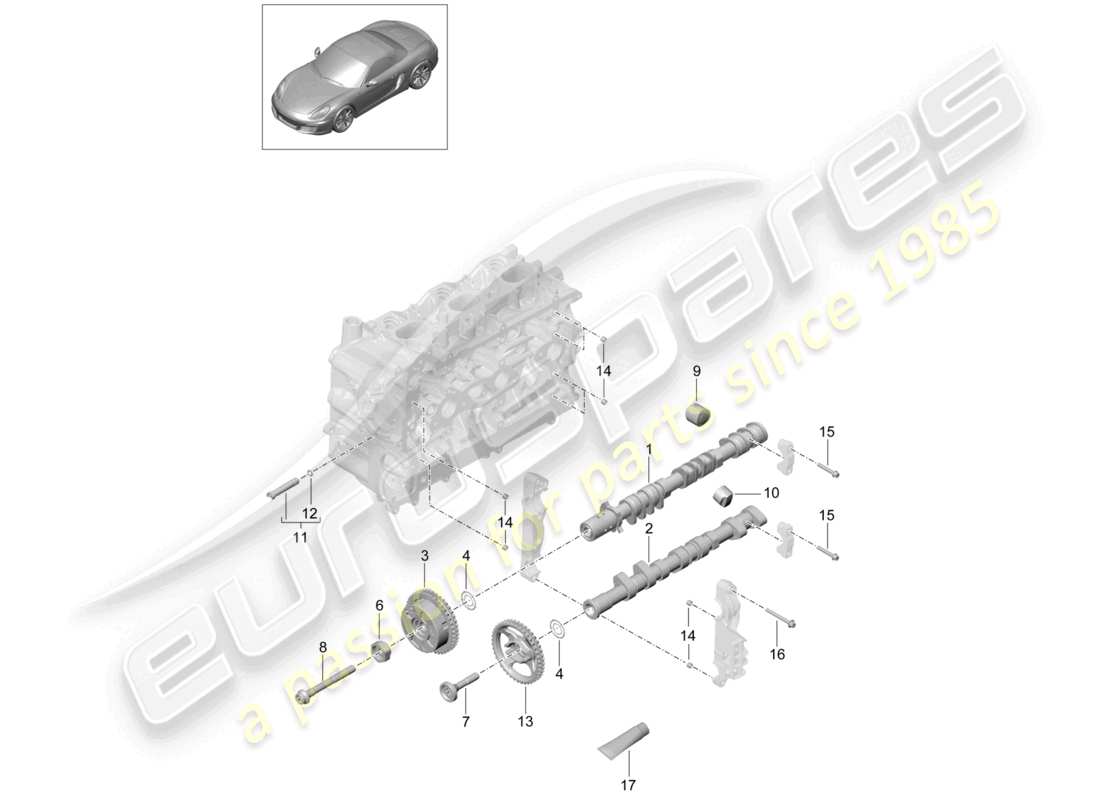 a part diagram from the porsche boxster parts catalogue