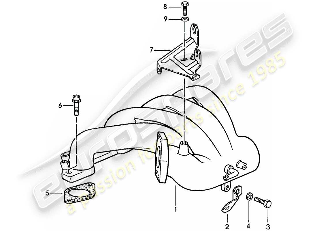 VIEW PARTS DIAGRAMS FROM THE PORSCHE 924 PARTS CATALOGUE a part diagram from the porsche 924 parts catalogue