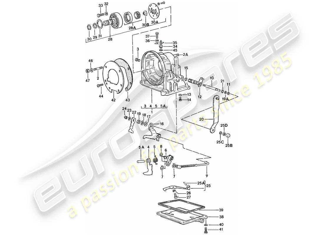 a part diagram from the porsche 1986 (944) parts catalogue