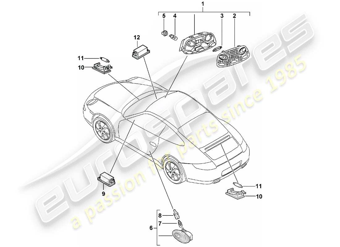 a part diagram from the porsche 997 parts catalogue