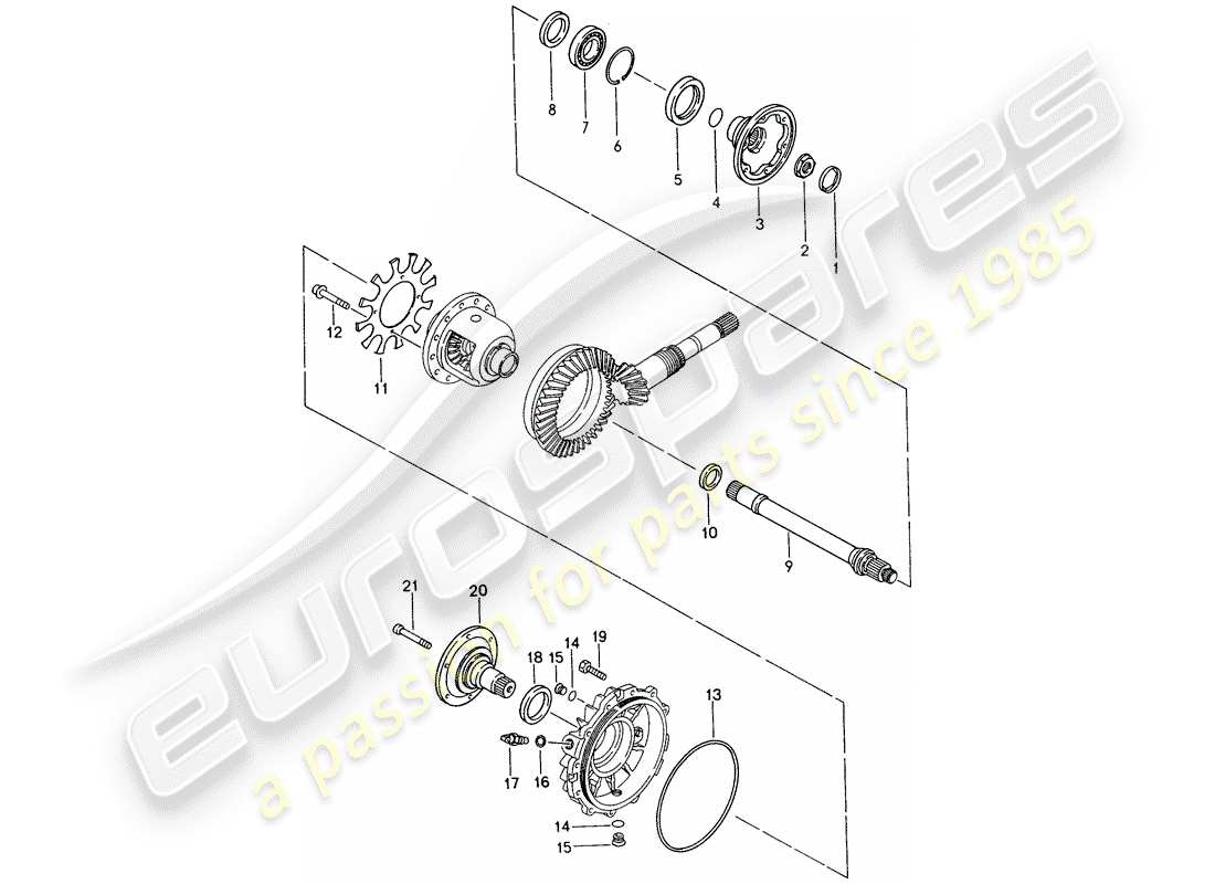 a part diagram from the porsche 1995 (968) parts catalogue