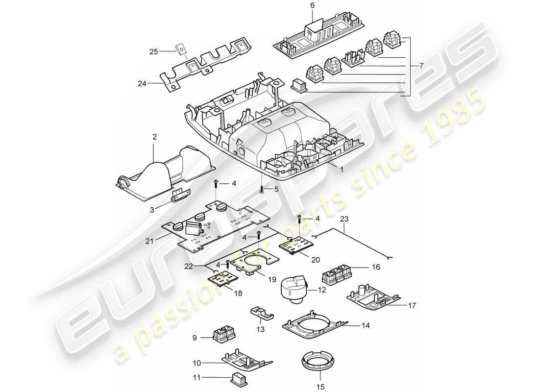 VIEW PARTS DIAGRAMS FROM THE PORSCHE CAYENNE PARTS CATALOGUE a part diagram from the porsche cayenne parts catalogue