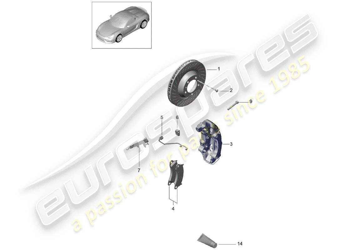 a part diagram from the porsche boxster parts catalogue