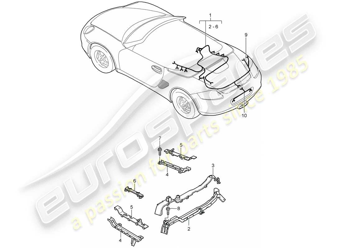 a part diagram from the porsche boxster parts catalogue