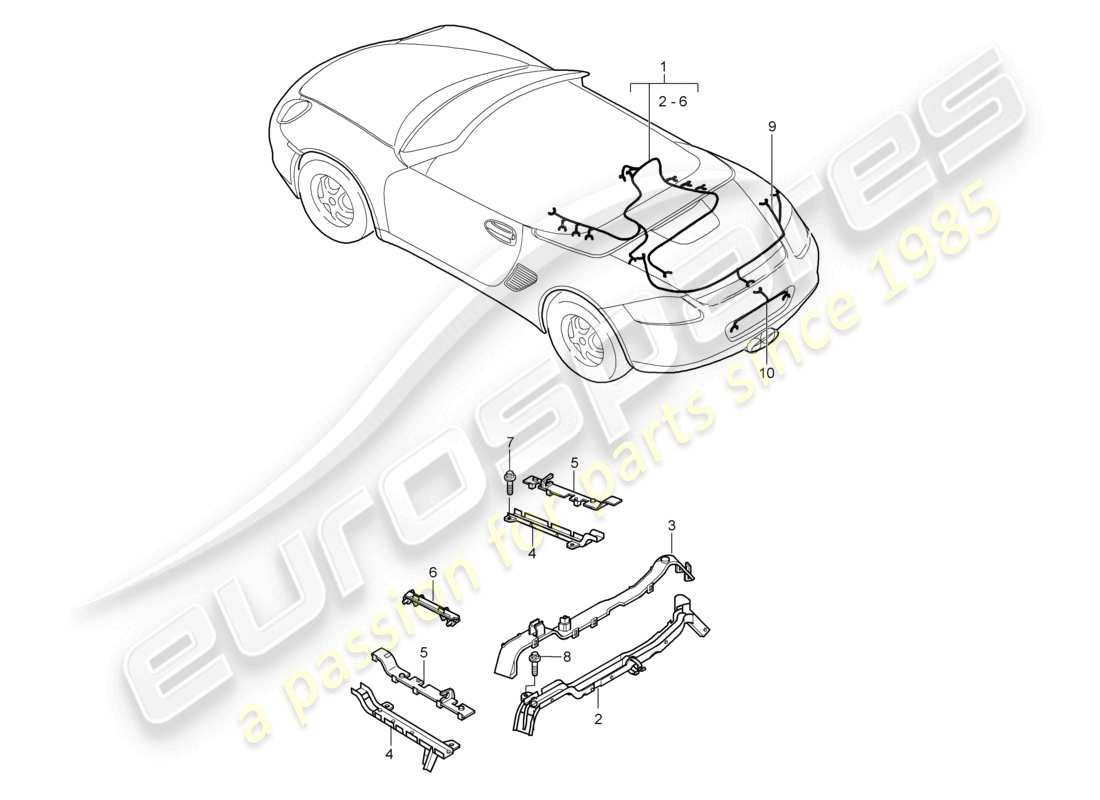 a part diagram from the porsche boxster parts catalogue