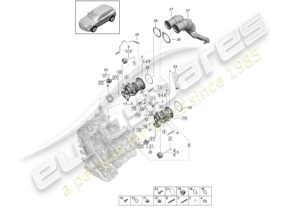 a part diagram from the porsche macan parts catalogue