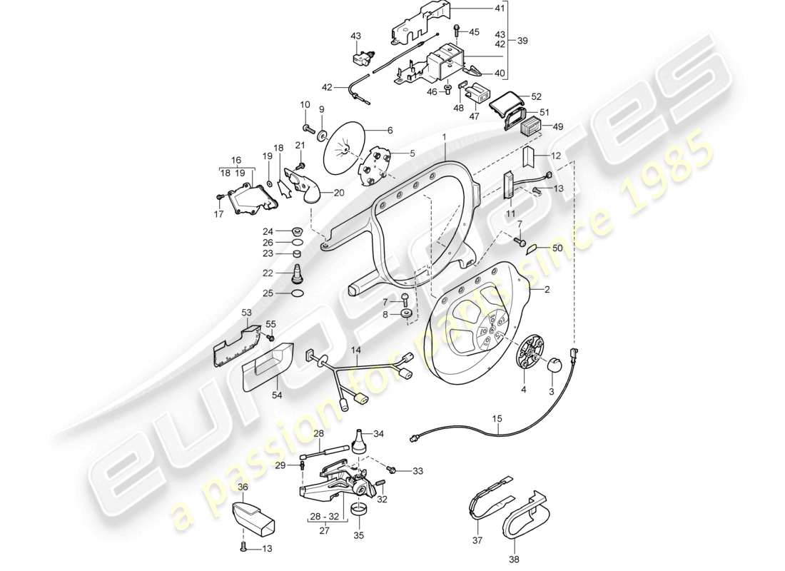 a part diagram from the porsche cayenne parts catalogue