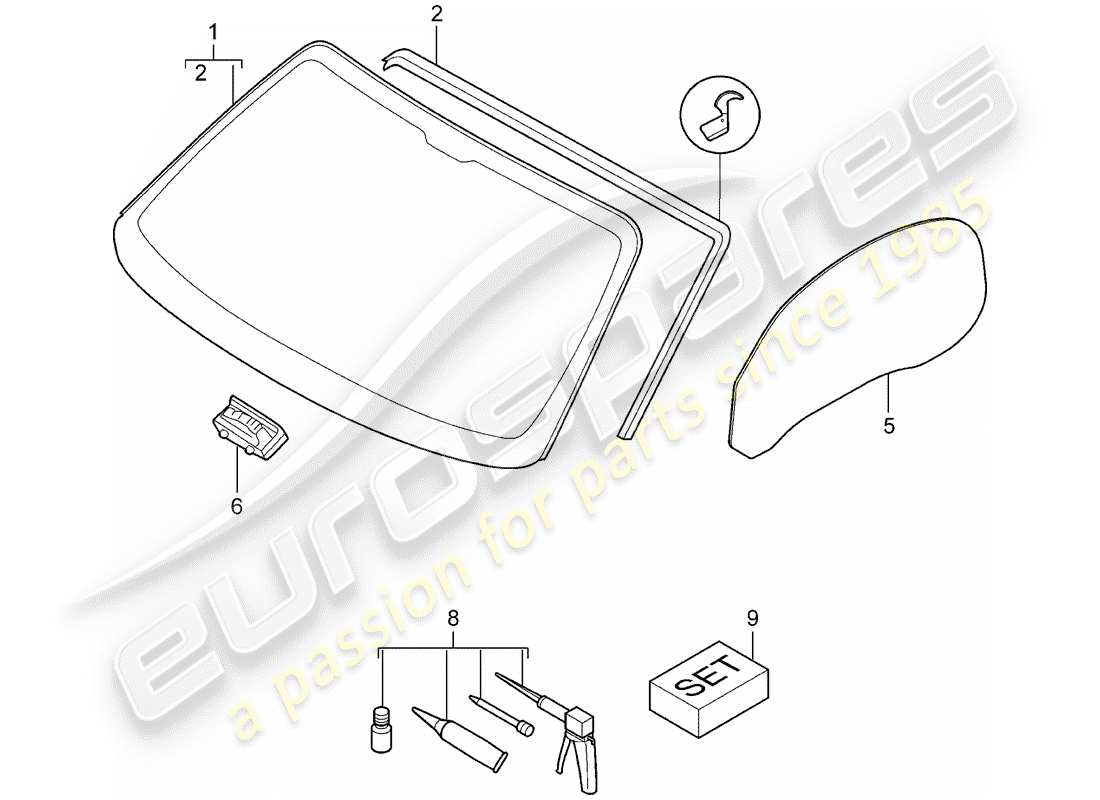 a part diagram from the porsche 2006 (987 boxster) parts catalogue