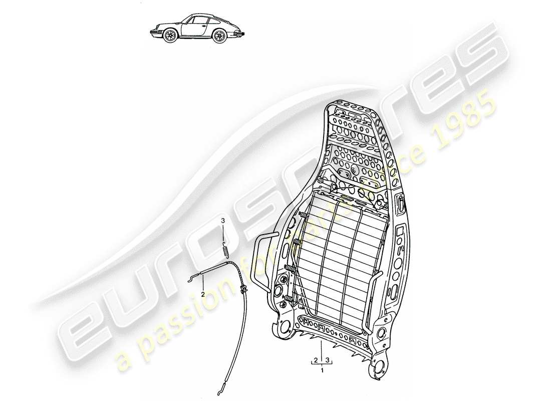 a part diagram from the porsche accessories and tequipment parts catalogue