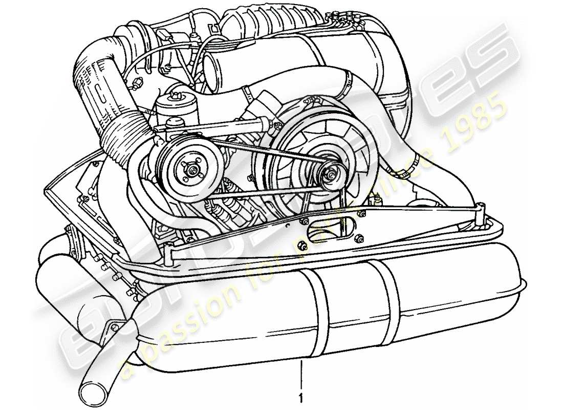 a part diagram from the porsche 1967 (refurbished and exchange catalogue) parts catalogue