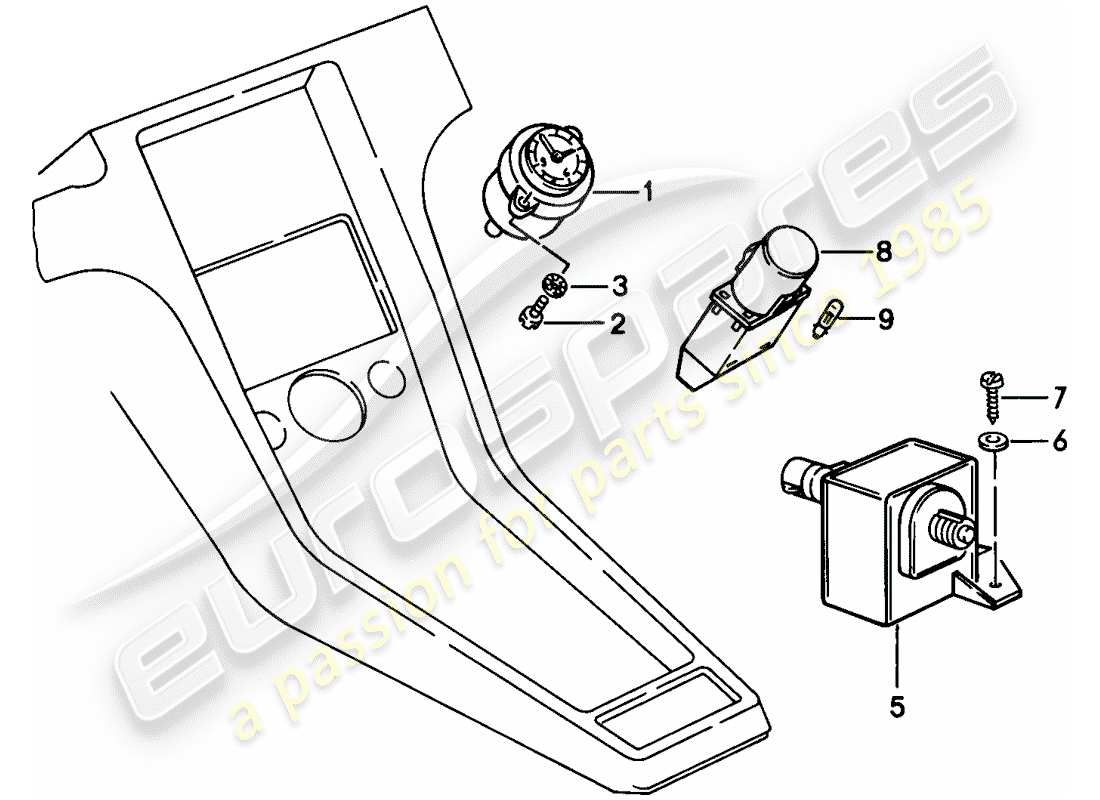 a part diagram from the porsche 1980 (928) parts catalogue